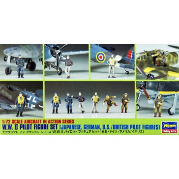 1/72 WWII PILOT FIGURE SET (JAP/GER/US/GBR) X72-8