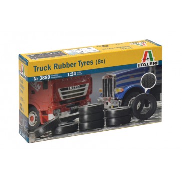 TRUCK RUBBER TYRES (8X) 1/24