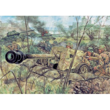 WWII GERMAN PAK40 AT GUN & CREW 1/72