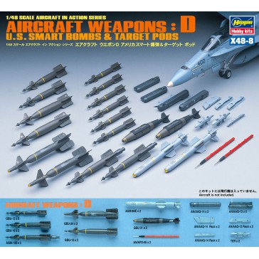 1/48 AIRCRAFT WEAPONS D U.S. SMART BOMBS en TARGET PODS X48-8