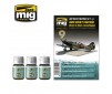 WWII SOVIET AIRPLANES GREEN en BLACK CAM. 3 JARS 35 ML