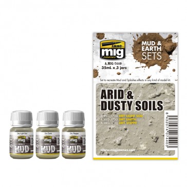 ARID & DUSTY SOILS MUD & EARTH SETS 3 JARS 35 ML