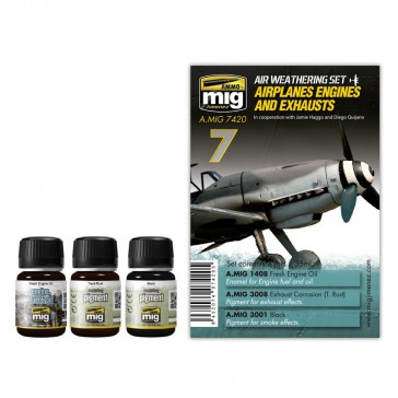 AIRPLANES ENGINES AND EXHAUSTS 3 JARS 35 ML