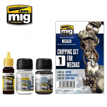 CHIPPING SET FOR MECHAS 1 JAR 17 ML 2 JARS 35 ML