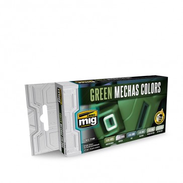 GREEN MECHA COLORS 6 JARS 17 ML