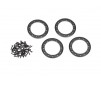 Beadlock rings, black (2.2) (aluminum)   (4)/ 2x10 CS (48)