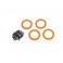 DISC.. Beadlock rings, orange (1.9') (aluminum) (4)/ 2x10 CS (48)