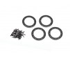 Beadlock rings, black (1.9') (aluminum) (4)/ 2x10 CS (48)