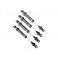 Shocks, GTS, silver aluminum (assembled without springs) (4) (for use