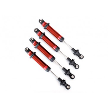 Shocks, GTS, aluminum (red-anodized) (assembled without springs) (4)