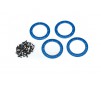 Beadlock rings, blue (2.2) (aluminum) (4)/ 2x10 CS (48)