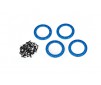 Beadlock rings, blue (1.9') (aluminum) (aluminum) (4)/ 2x10 CS (48)