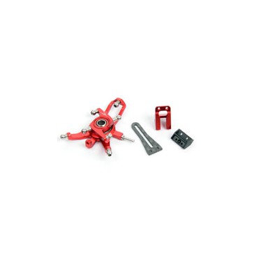 DISC.. Alu. Swash Plate V2 w/ Back AR Guide (Red) - Blade 130X