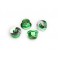 Nuts, 5mm flanged nylon locking (aluminum, green-anodized, serrated)