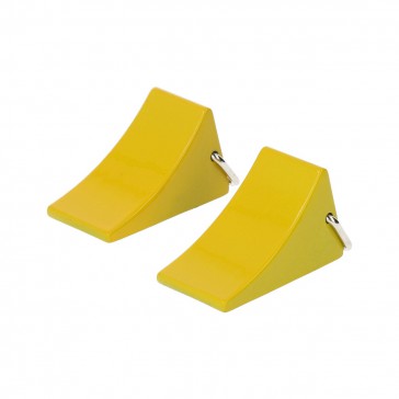 Cales de roues en métal (2pcs) - Jaune