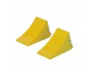 Metal wheel chocks (2 pcs) - Yellow