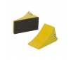 Metal wheel chocks (2 pcs) - Yellow