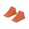 Metal wheel chocks (2 pcs) - Orange