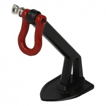 Ground anchor for winch with shackle