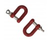 Straight shackles with collar bolts (2 pcs)