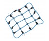 Luggage net with hooks (150 x 120 mm) - blue