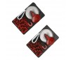 DISC.. Sangles et chaines de remorquage factice (2pcs) - rouge