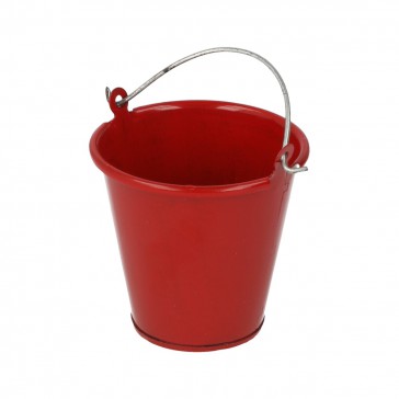 Red metal bucket