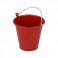 Red metal bucket