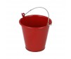 Red metal bucket