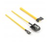 3-PIECE PAINTED HAND TOOLS SHOVEL/AXE/PRY BAR
