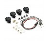 LIGHT SET w/LED,LENSES WIRE CONNECTOR 4PC - ROUND