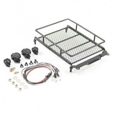 ALUMINIUM LUGGAGE RACK w/LED LAMPS L130MM X W110MM