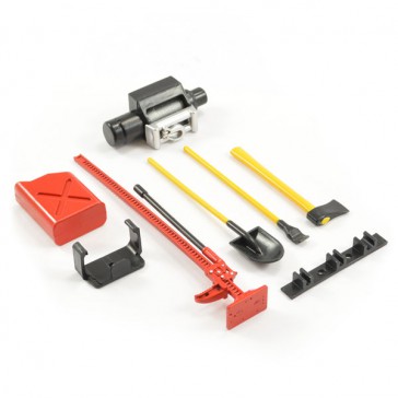 SCALE 6-PIECE TOOL SET RED/YELLOW PAINTED