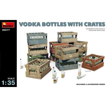 Vodka Bottles with Crates