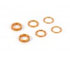 SET OF ALU SHIMS 6.37x8.4MM (0.5MM, 1.0MM, 2.0MM) - ORANGE