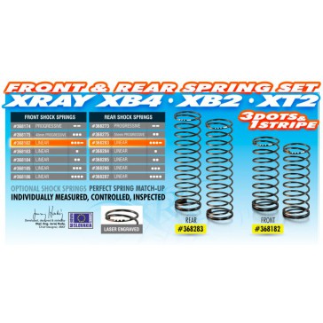 REAR SPRING-SET - 1 STRIPE & 3 DOTS (2)