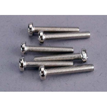 Screws, 3x18mm roundhead machine (6)