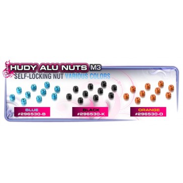 ALU NUT M3 - BLUE (10), H296530-B