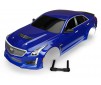 Body, Cadillac CTS-V, blue (painted, decals applied)