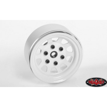 Stamped Steel 1.7 Beadlock Wagon Wheels (White)