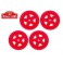 DISC.. Lancia Stratos Rims Set 5 spokes red (4)