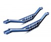 Chassis braces, lower machined 6061-T6 aluminum (blue) (2)/