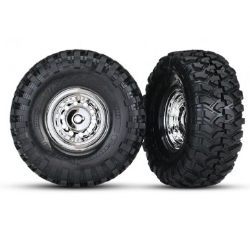 Tires and wheels, assembled, glued (1.9' chrome wheels, Canyon Trail
