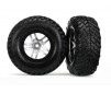 Tires & wheels, glued on SCT Satin hrome wheels TSM S1 compo