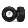 Tires & wheels, glued on SCT satin hrome split sp wheels TSM