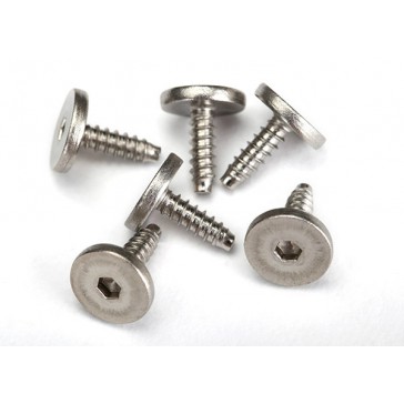 Screws, 2.6x8mm flathead machine, self-tapping (hex drive) (