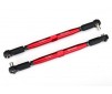 Toe links, X-Maxx (TUBES red-anodized, 7075-T6 aluminum, stronger tha