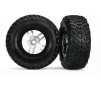 Tires & wheels, glued on SCT Black chrome wheels TSM S1 comp