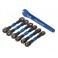 Turnbuckles, aluminum (blue-anodized), camber links, 32mm (front) (2)