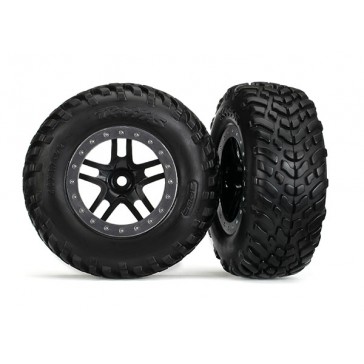 Tires & Wheels, Assembled, Glued (Sct Split-Spoke Black, Sat